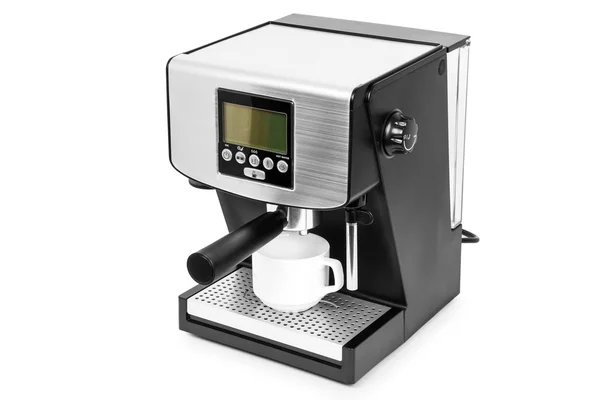 Isolierte Kaffeemaschine auf weißem Hintergrund — Stockfoto