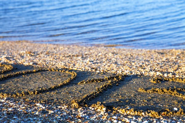 2013 écrit sur une plage de sable — Photo