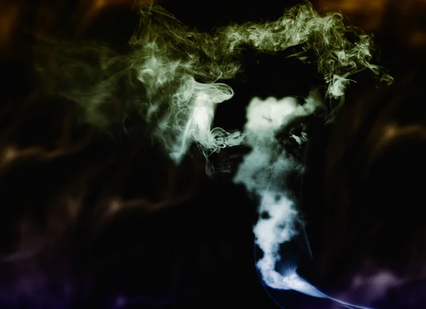 Smoke on the black background — Stock Photo, Image