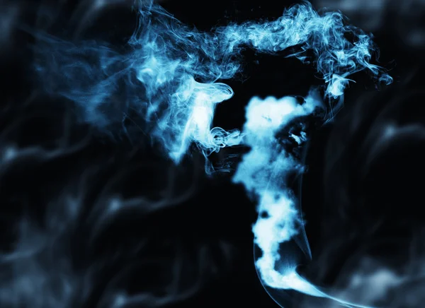 Smoke on the black background — Stock Photo, Image