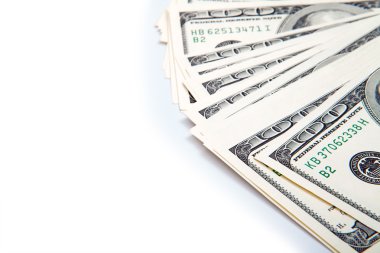 beyaz zemin üzerinde dolar