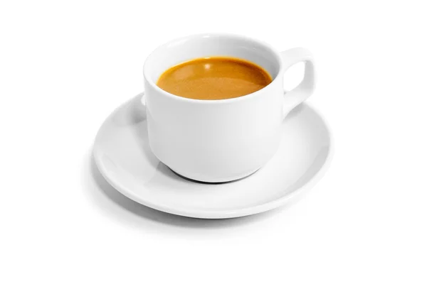 Tasse Kaffee isoliert auf weiß — Stockfoto