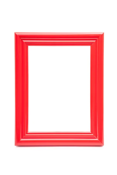 Quadro vermelho no fundo branco — Fotografia de Stock