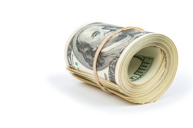 beyaz zemin üzerinde dolar