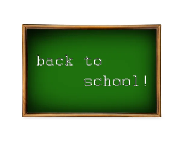 Blank chalkboard in wooden frame isolated on white — Stock Photo, Image