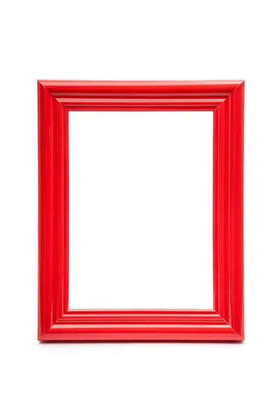 Quadro vermelho no fundo branco — Fotografia de Stock