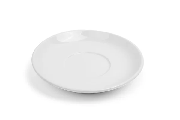 흰 바탕에 있는 접시 — 스톡 사진