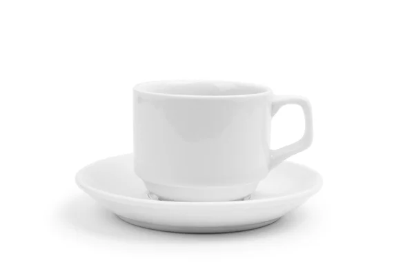 Café taza aislado en blanco —  Fotos de Stock