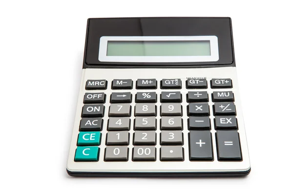 Calculadora em um fundo branco — Fotografia de Stock