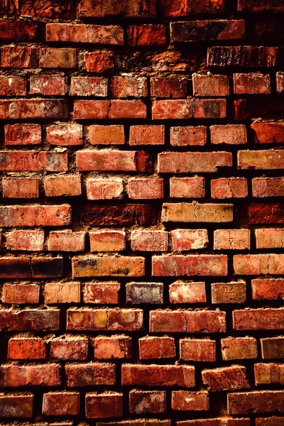 Eski grunge tuğla duvar arkaplanı — Stok fotoğraf