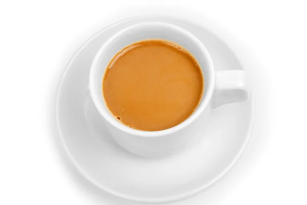 Kopje koffie op witte geïsoleerd — Stockfoto