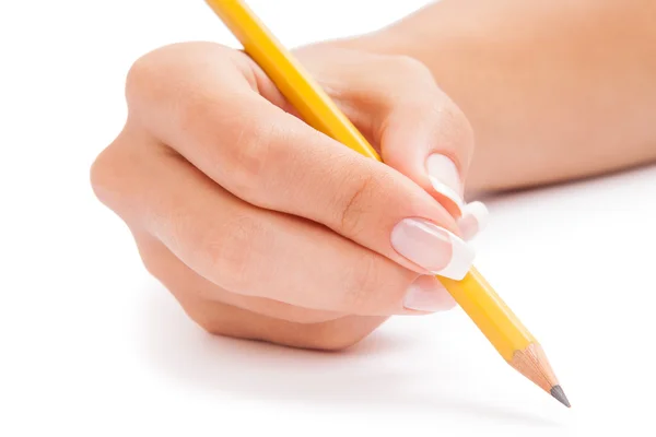 Einen Bleistift in der Hand — Stockfoto
