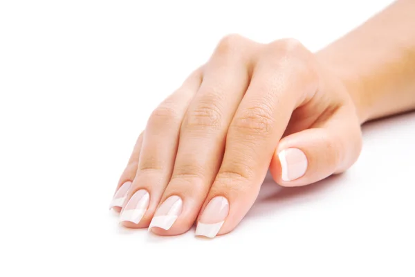 Zorg voor vrouw nagels — Stockfoto