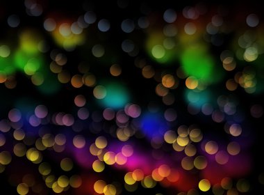 renkli Bokeh ışıkları