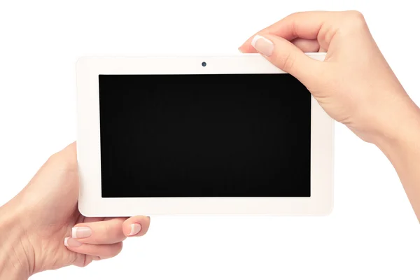 Tablet computer in mano — Foto Stock