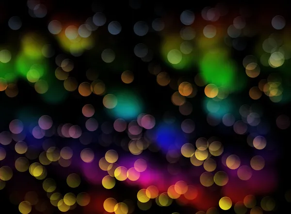 Lumières Bokeh colorées — Photo