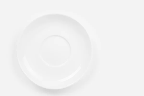 Einzelner weißer Teller — Stockfoto