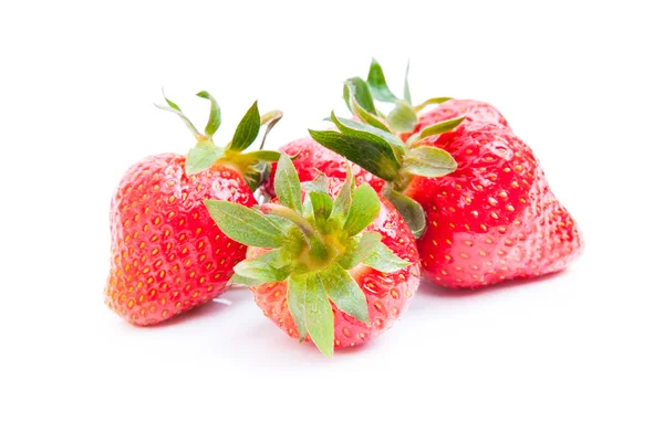 Vier rode aardbeien — Stockfoto