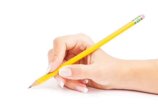 Penna i en hand — Stockfoto