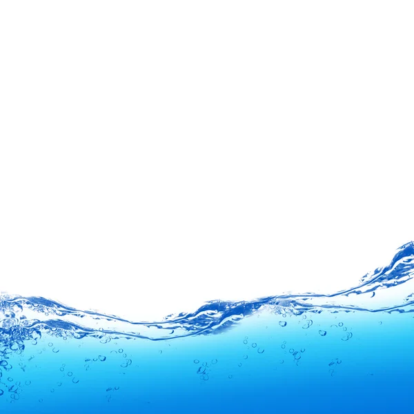 Wasser- und Luftblasen auf weißem Hintergrund — Stockfoto