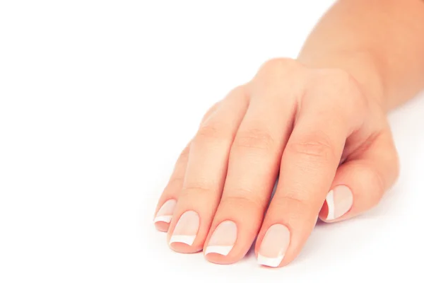 Zorg voor vrouw nagels — Stockfoto