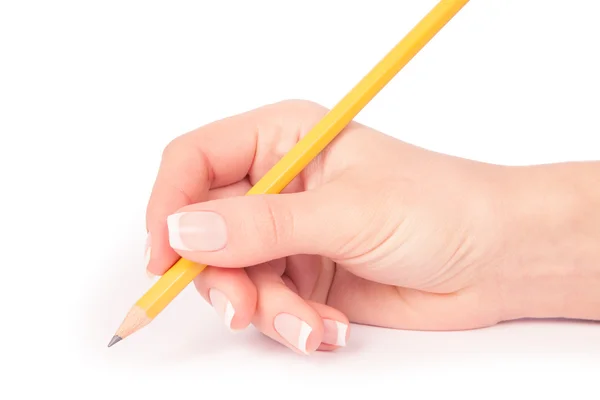 Ołówek w ręku — Zdjęcie stockowe
