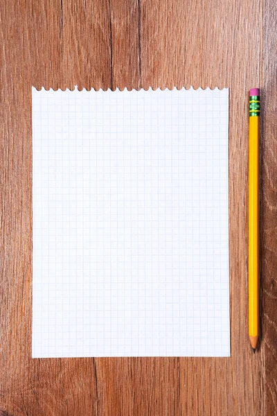 Bleistift und Papier — Stockfoto