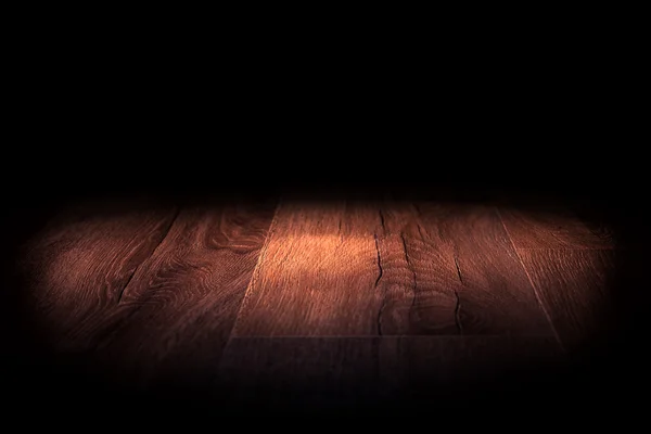 Luce sul pavimento in legno — Foto Stock
