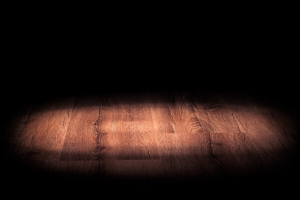 Light on wooden floor