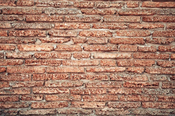 Vecchio muro di mattoni strofinato — Foto Stock