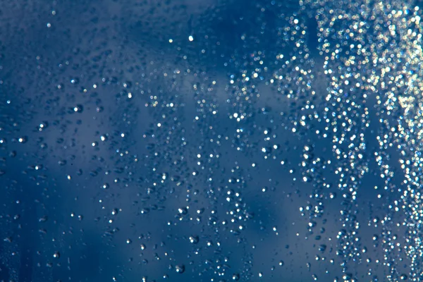 Gotas de água em vidro — Fotografia de Stock