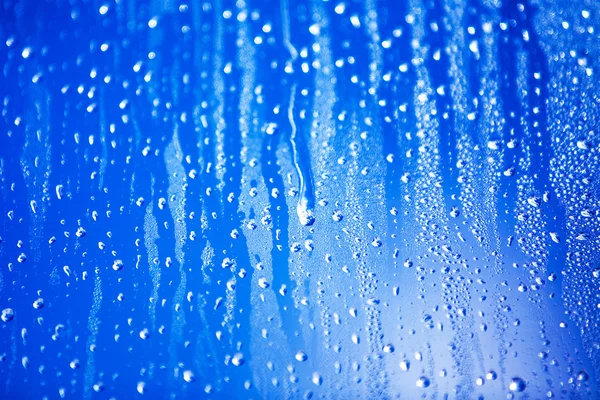 Gotas de agua sobre vidrio — Foto de Stock