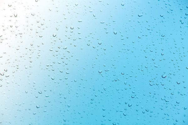 Water drops on glass