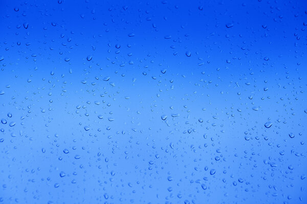 Water drops on glass