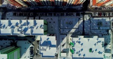 4 bin. Kış şehrinin hava manzarası