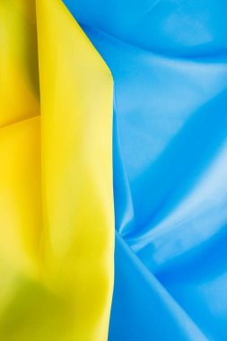 Ukrayna bayrağı. Ukrayna bayrağını dalgalandırın. Ukrayna bayrak sembolü.