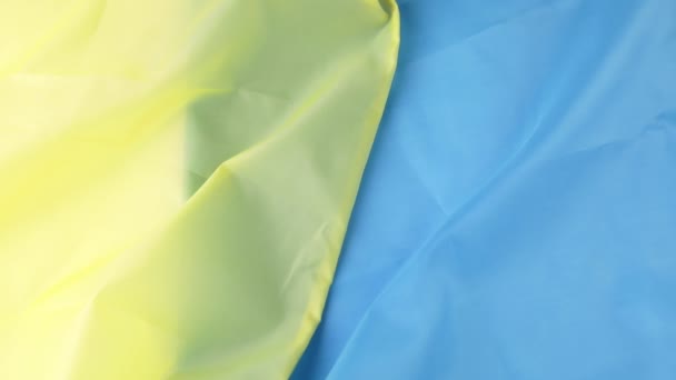 Ulusal Bayrağın Arka Planına Karşı Ukrayna Nın Uluslararası Pasaportu Ukrayna — Stok video