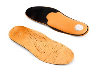 orthopedic insole on a white background. treatment of flat feet.