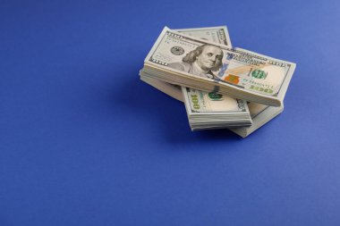 ABD dolarlarından mavi para geçmişi. Yüksek kalite fotoğraf