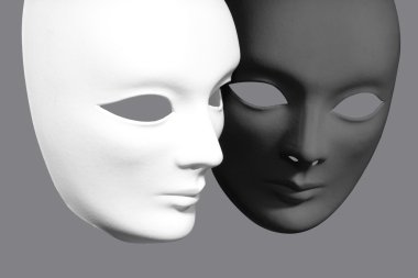iki alçı Venedik Maske