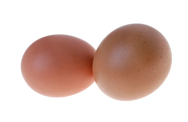 Kaksi eri munaa — kuvapankkivalokuva