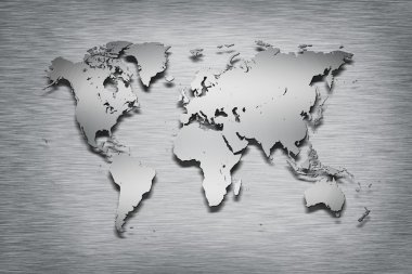 demir metal Dünya Haritası