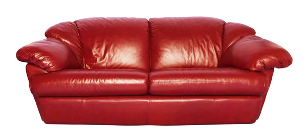 Rode sofa — Stockfoto