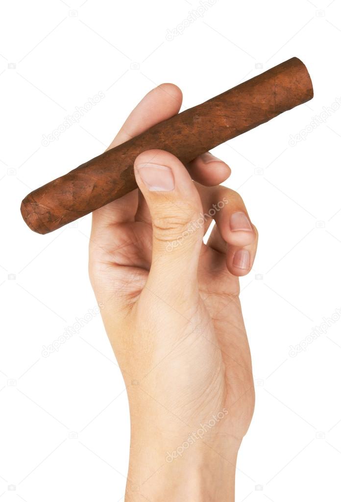Cigar in hand