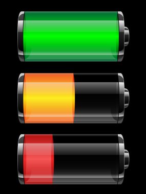 Battery charge status clipart