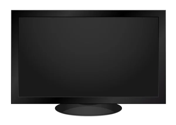 Černá LCD TV — Stockový vektor