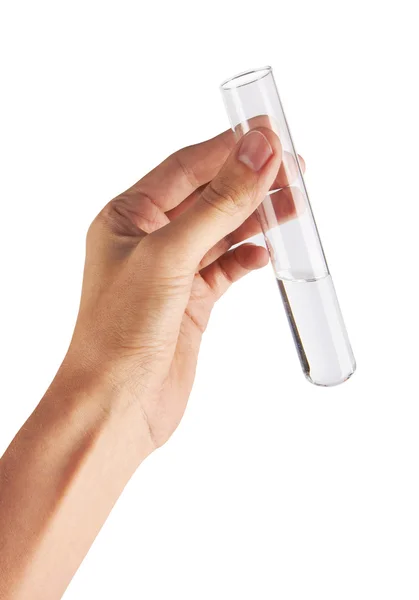 Test tube in hand — Stock Photo, Image