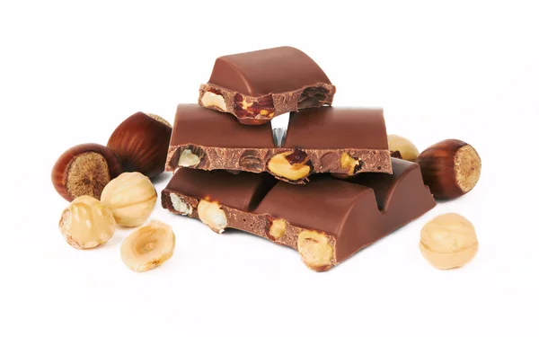 Шоколад з горіхами — стокове фото