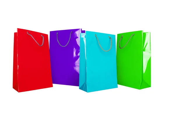 Bolsas de compras de papel de colores —  Fotos de Stock