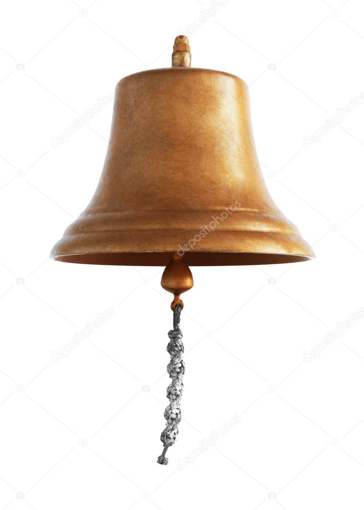 Antique brass ship's bell